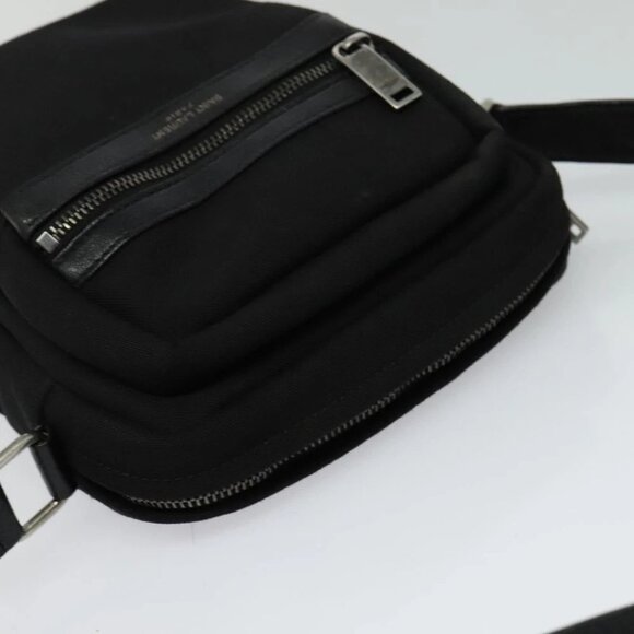 SAINT LAURENT Shoulder Bag Canvas Black Auth - Picture 8 of 15